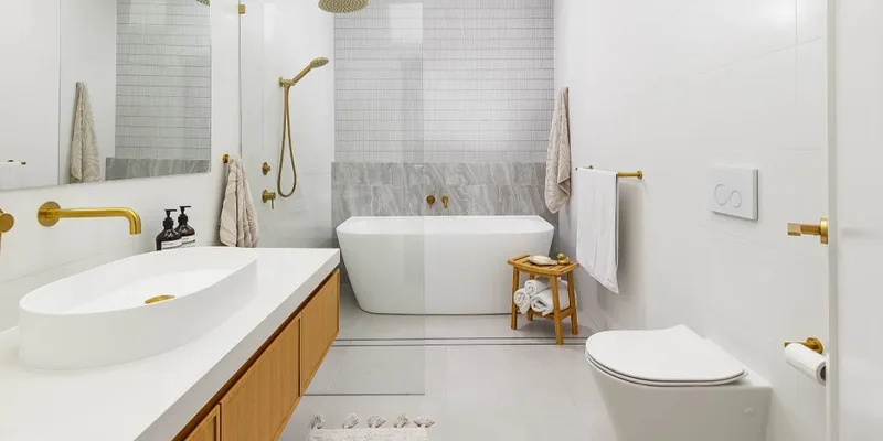 Residential bathroom remodeling project