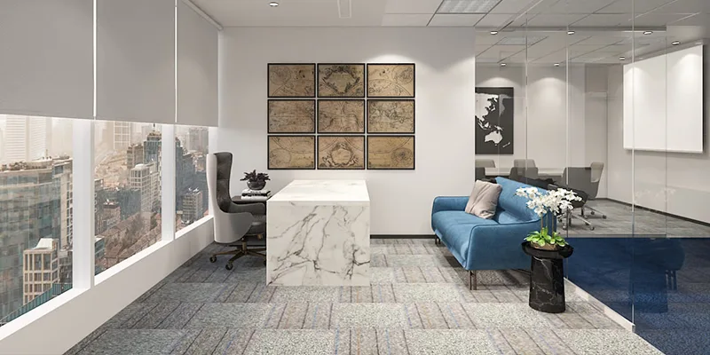 Commercial interior flooring and finishing
